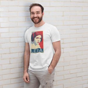 Star Wars Leia Shepard Polera Blanca Hombre