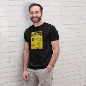 Mario Caution. Polera Negra Hombre