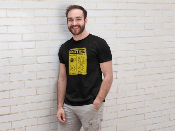 Mario Caution. Polera Negra Hombre