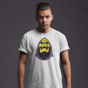 Skeletor Face Polera Blanca Hombre