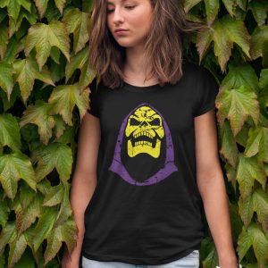 Skeletor Face Polera Negra Mujer