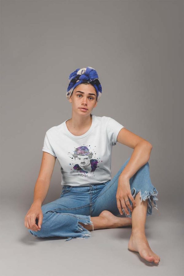 Chaplin Acuarela Polera Blanca Mujer - Imagen 2