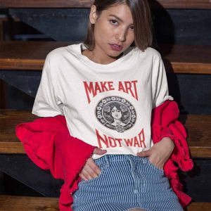 Shepard Fairey .5  Polera Blanca Mujer