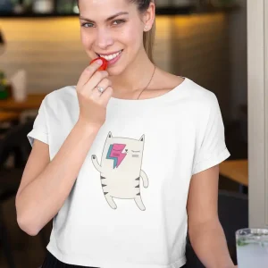 Polera Gato Bowie Mujer