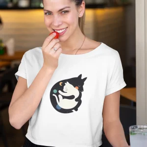 Polera Gato Perro Abrazo Mujer