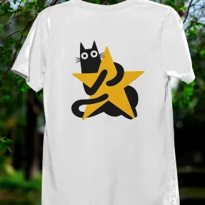 Polera Gato y Estrella Mujer