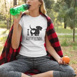 Polera  I Love Dachshund Mujer