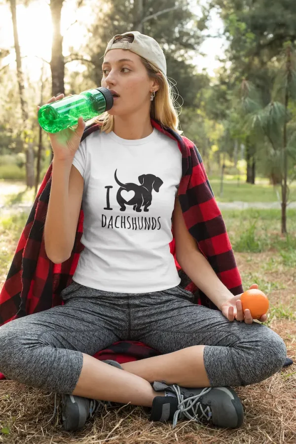 Polera  I Love Dachshund Mujer