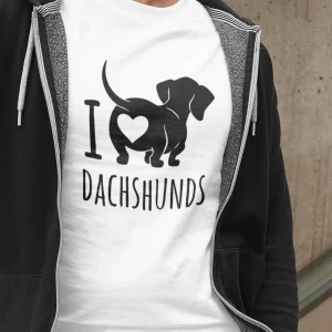 Polera I love Dachshund Hombre