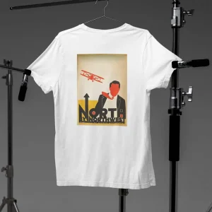 Polera Intriga Internacional Hitchcock Blanca Hombre