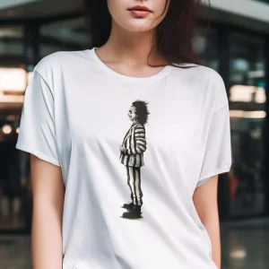 Polera Beetlejuice de Perfil Mujer