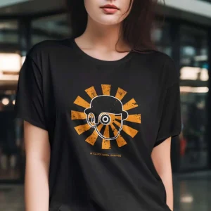 Polera Naranja Mecánica Fanart Mujer