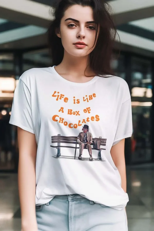 Polera Naranja Mecánica - Forrest Gump Mujer
