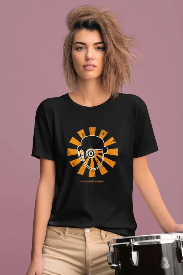 Polera Naranja Mecánica Fanart Mujer - Imagen 4