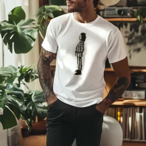 Polera Beetlejuice de Perfil Hombre