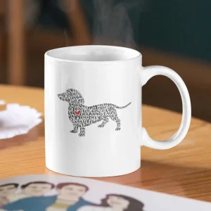 Tazón Perro Salchicha Letras
