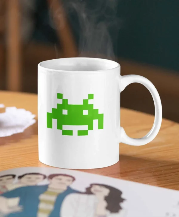 Tazón Space Invader Simple Verde