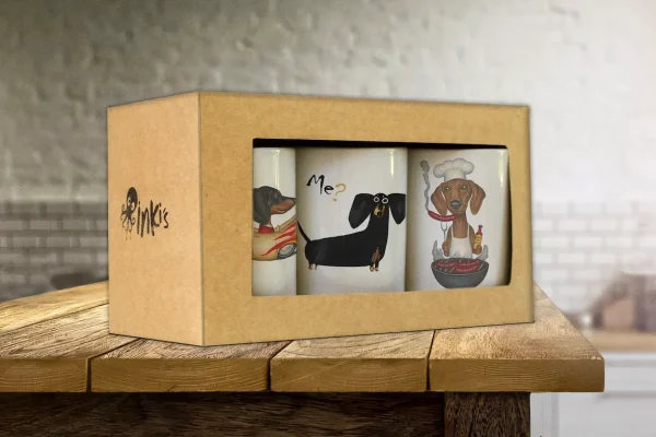 Set tazones "Perro Salchicha"