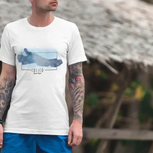 Polera Lago Colico Acuarela Hombre