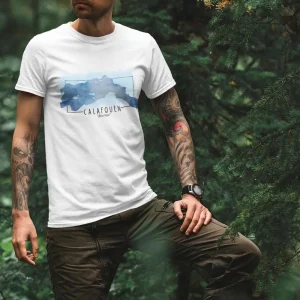 Polera Lago Calafquen Acuarela Hombre