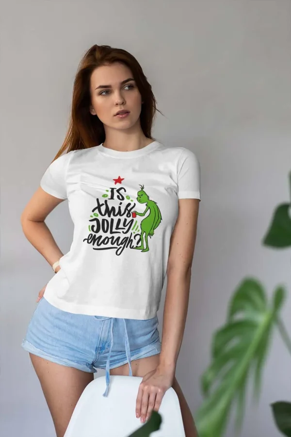 Polera Grinch Jolly Navidad Mujer