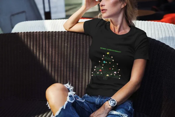 Polera Pacman Navidad Mujer - Imagen 3