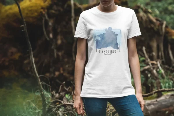 Polera Lago Llanquihue Acuarela Mujer