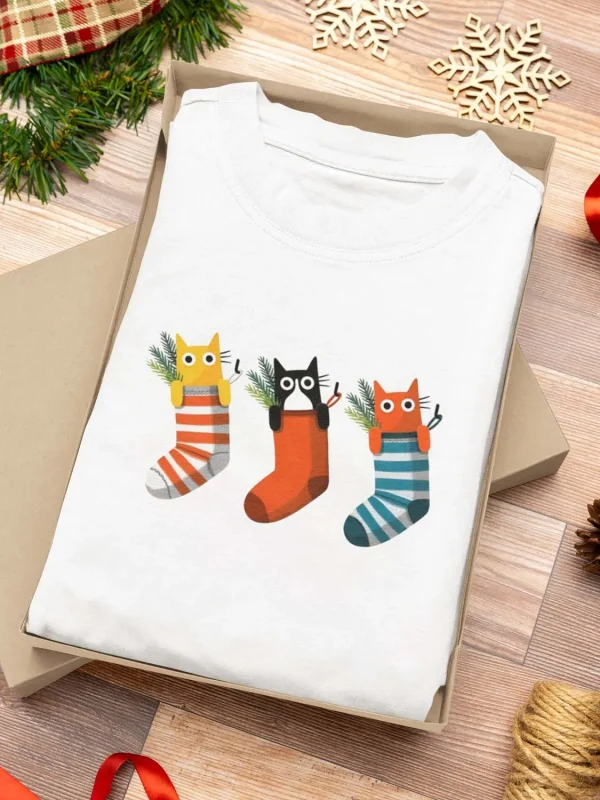 Polera 3 Gatos Navidad - Imagen 2