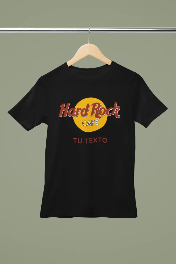 Polera Hombre Hard Rock Negra Personalizable - Imagen 2