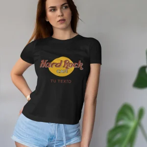 Polera Mujer Hard Rock Negra Personalizable