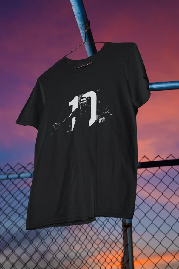 Polera Negra Hombre Messi 10 A - Imagen 2