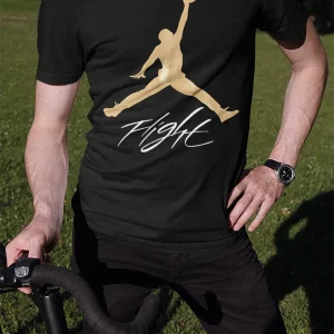 Polera Negra Hombre Michael Jordan Flight A