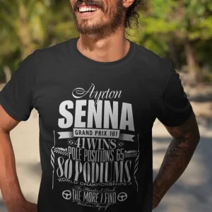 Polera Hombre Ayrton Senna Stencil