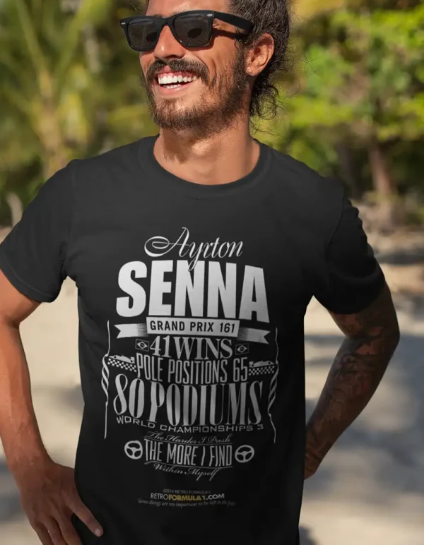 Polera Hombre Ayrton Senna Stencil