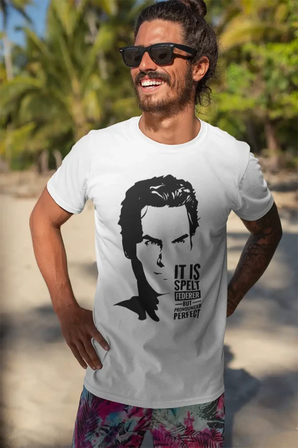Polera Hombre Federer Stencil Face