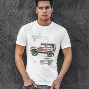 Polera Hombre Land Rover Clasico