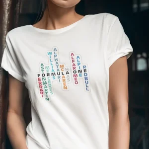 Polera Mujer Formula Uno Letras A