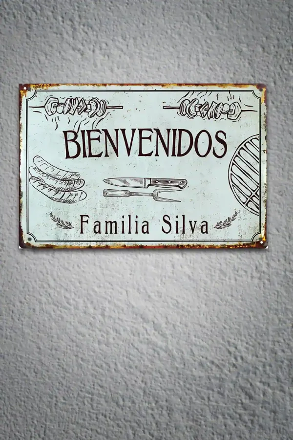Letrero Quincho Personalizado "Bienvenidos" - Imagen 2