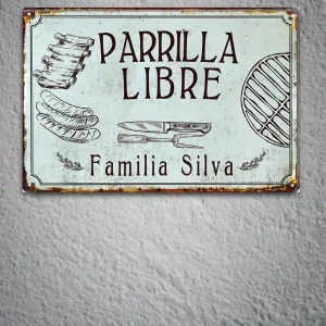 Letrero Personalizable "Parrilla Libre"