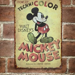 Mickey Mouse Letrero Vintage