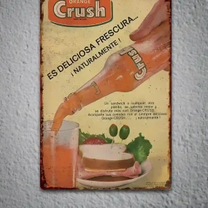 Orange Crush Letrero Vintage