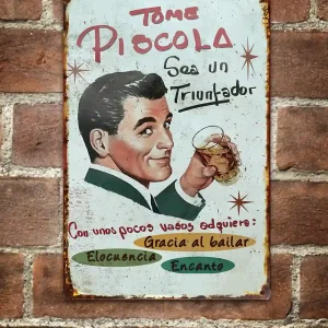 Tome Piscola Letrero Vintage