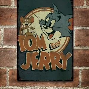 Tom y Jerry Letrero Vintage