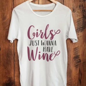 Polera Mujer Girls Wanna Have Wine