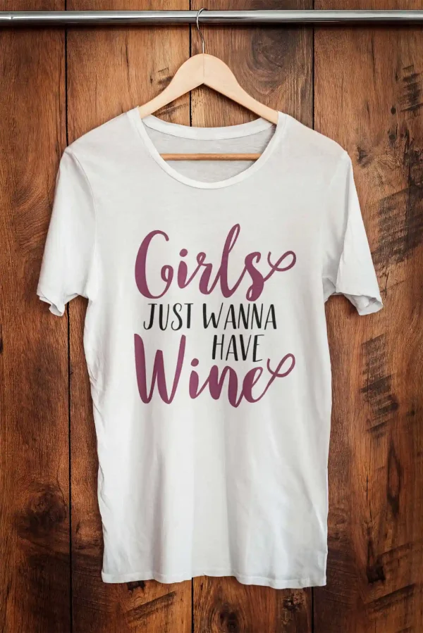 Polera Mujer Girls Wanna Have Wine