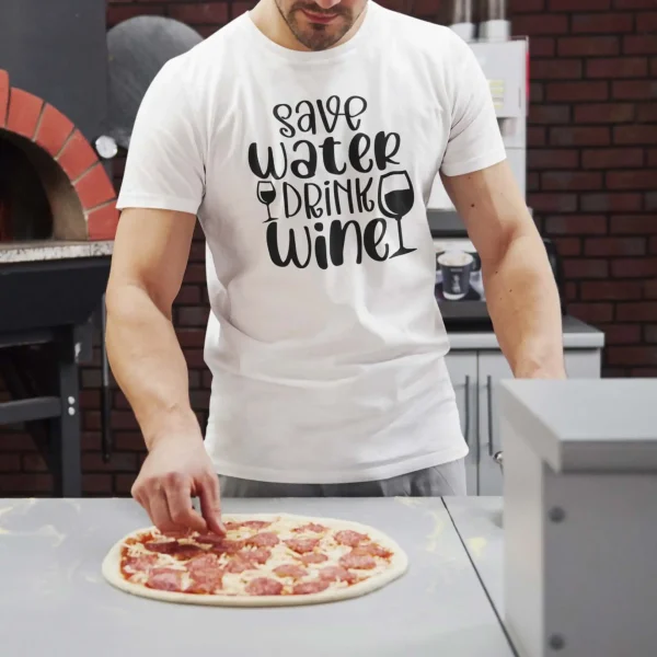 Polera Hombre Save Water Drink Wine - Imagen 2