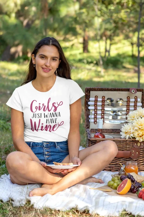 Polera Mujer Girls Wanna Have Wine - Imagen 2